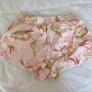 Pink floral fancy shorts